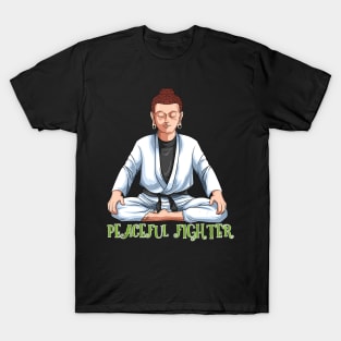 Buddha Peaceful Fighter Brazilian Jiu-Jitsu T-Shirt